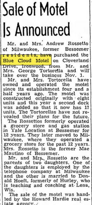 Love Hotels Timberline By OYO Lake Superior (Blue Cloud Motel) - Oct 1958 Article Sold